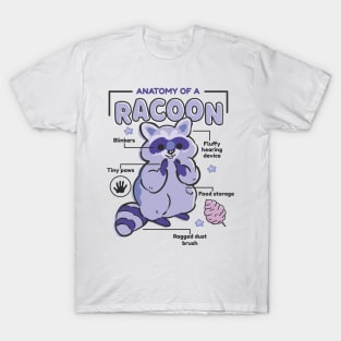 Awesome Raccoon Explanation Anatomy Of A Raccoon T-Shirt